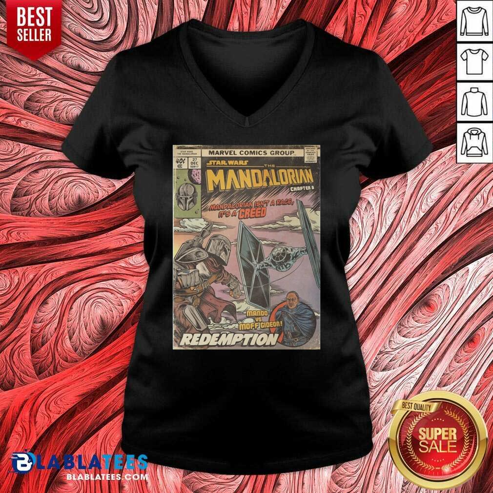 Good Star Wars The Mandalorian Chapter 8 Mando Vs Moff Gideon Redemption Shirt - Image 2