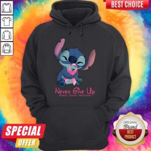 Alternative view of Good Stitch Never Give Up Breast Cancer Awareness Shirt