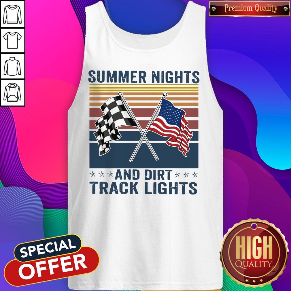 Good Summer Nights And Dirt Track Lights Vintage Shirt - Image 3