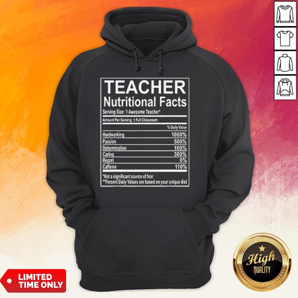 Good Teacher Nutrition Facts Shirt - Image 4