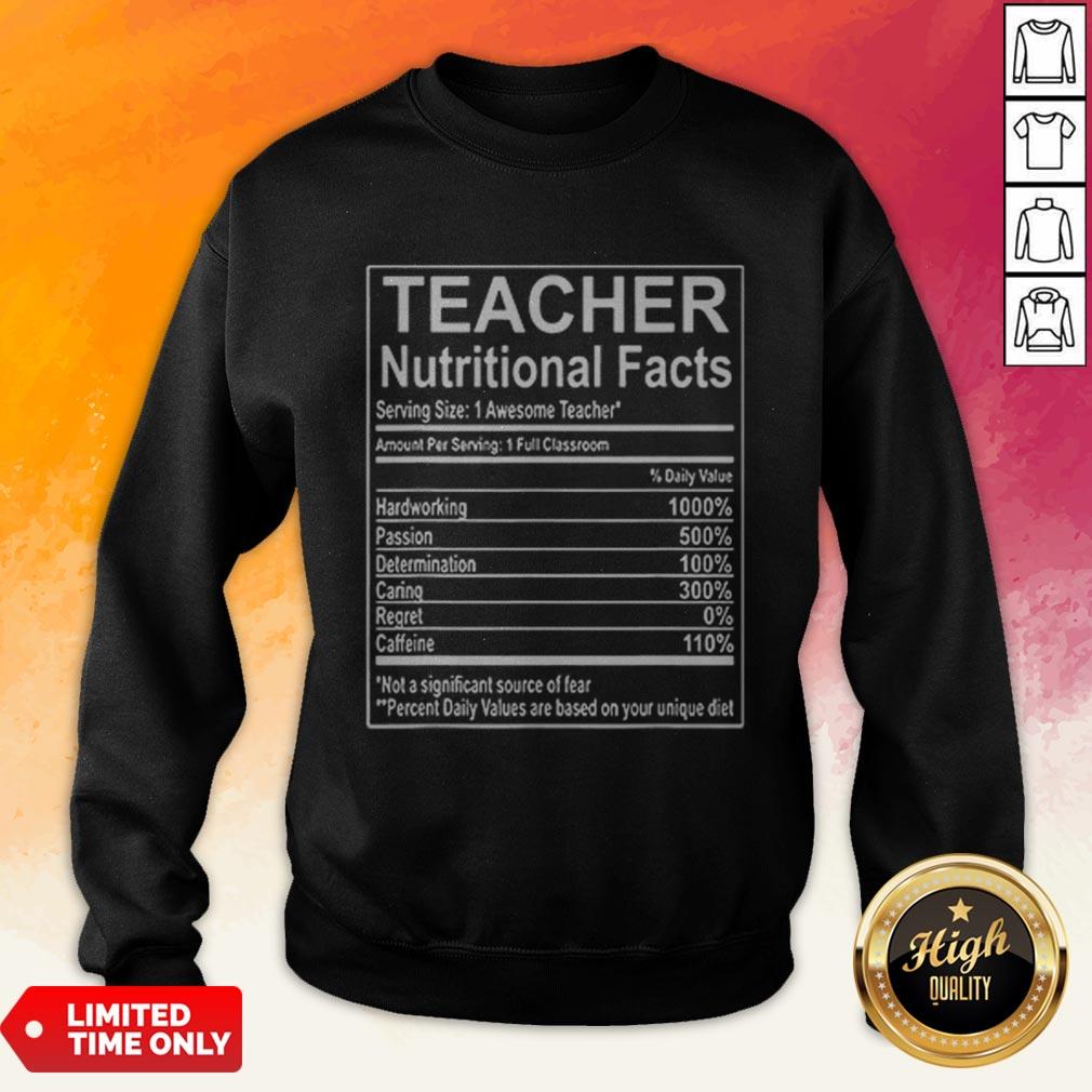 Good Teacher Nutrition Facts Shirt - Image 3