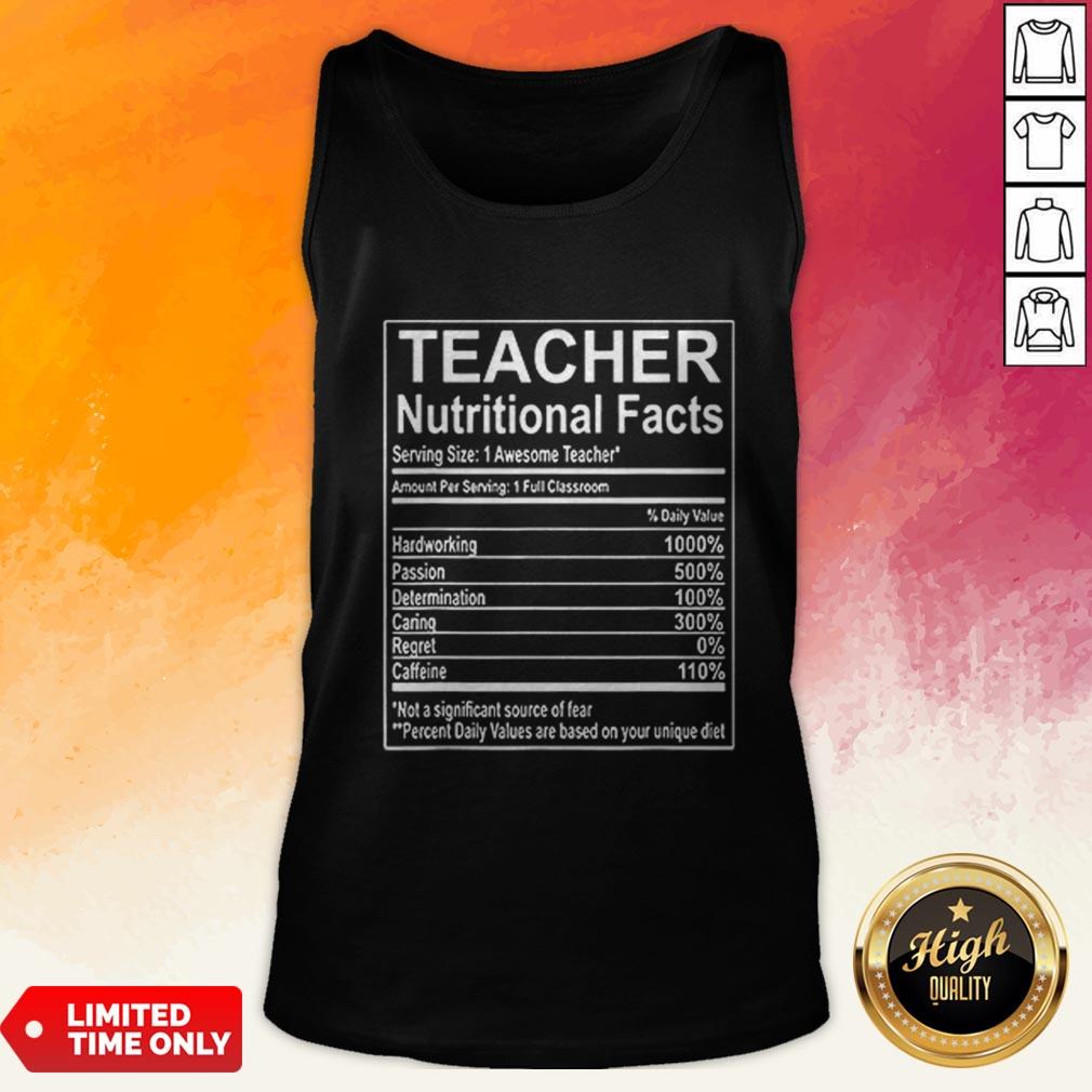 Good Teacher Nutrition Facts Shirt - Image 2