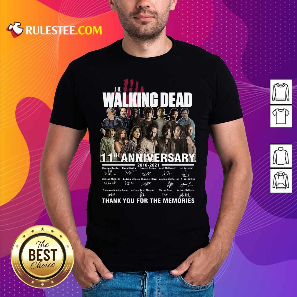 Good The Walking Dead 11th Anniversary 2010 2021 Thank You For The Memories Signatures Shirt