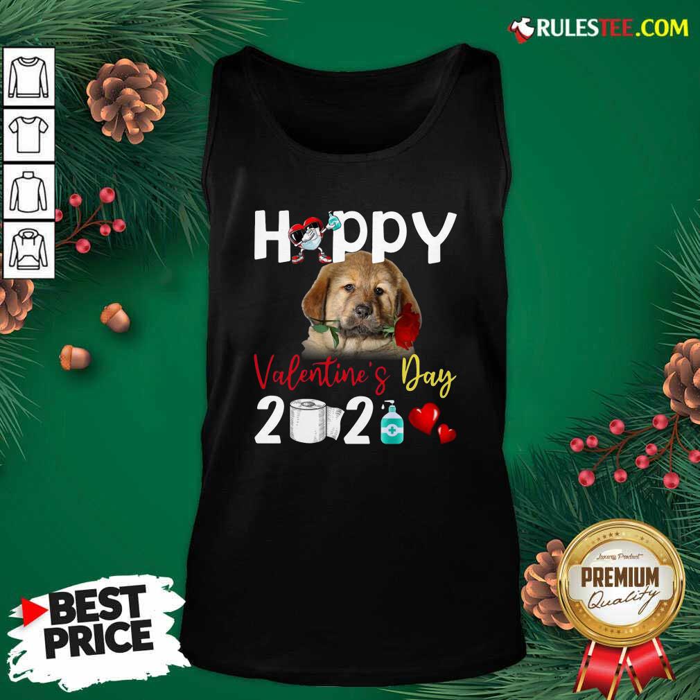 Good Tibetan Mastiff Happy Valentines Day With Toilet Paper 2021 Shirt - Image 4