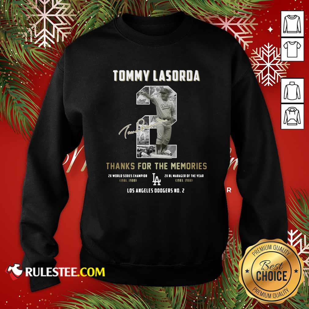 Good Tommy Lasorda 2 Thank You For The Memories Signature Shirt - Image 5