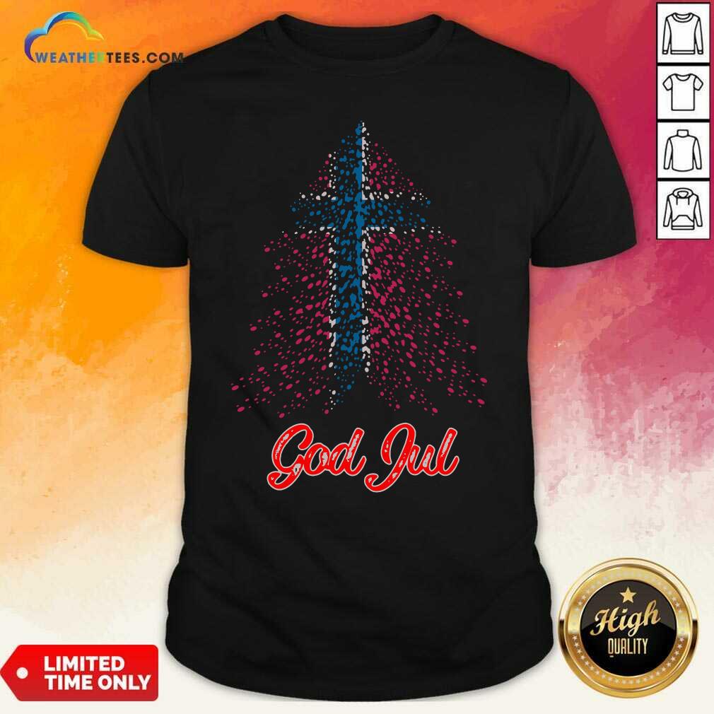 Good Tree England Flag God Jul Shirt