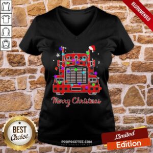 Alternative view of Good Truck Light Merry Christmas Shirt