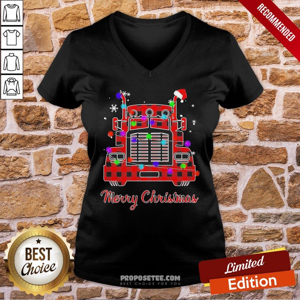 Good Truck Light Merry Christmas Shirt - Image 2