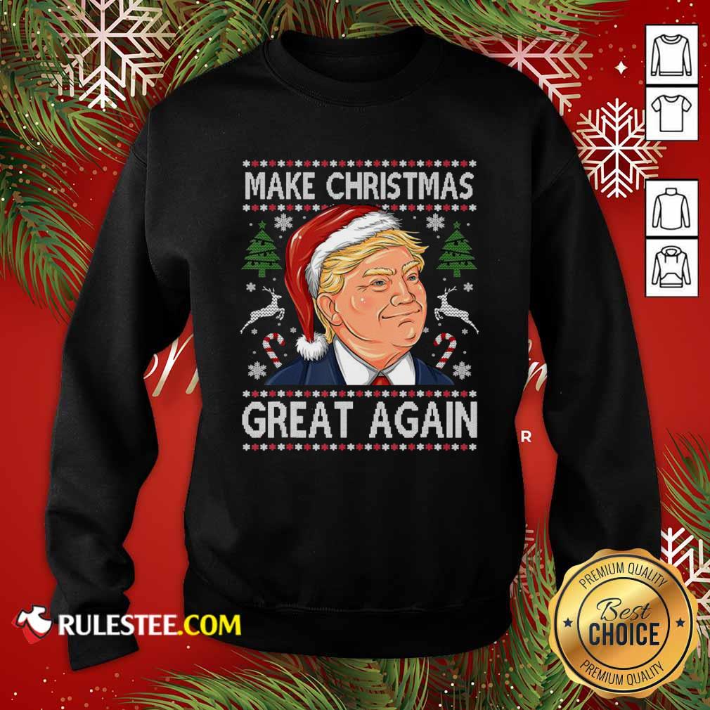 Good Trump Make Christmas Great Again Christmas Shirt - Image 5