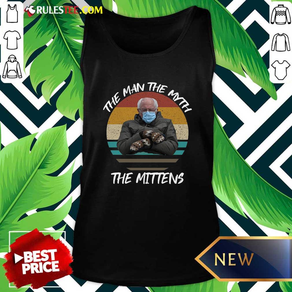 Good Vintage Bernie Sanders The Man The Myth The Mittens 2021 Inauguration Shirt - Image 4