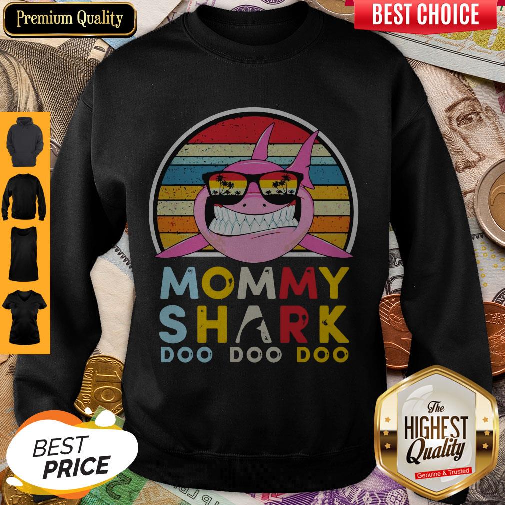 Good Vintage Mommy Shark Doo Doo Doo Shirt - Image 5