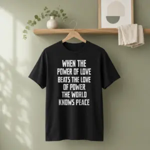 Good When The Power Of Love Beats The Love Of Power The World Knows Peace Pretty Shirt