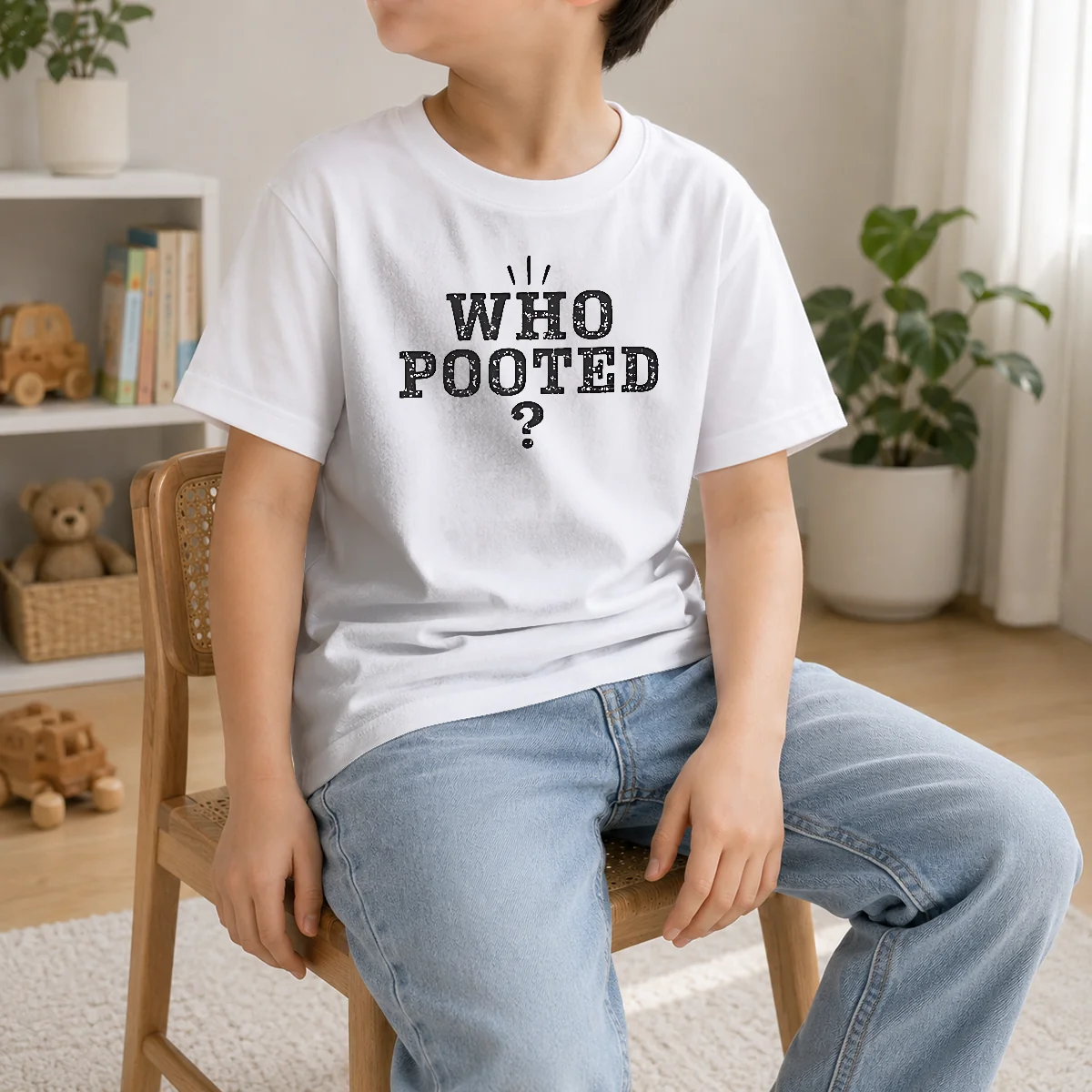 Good WHO Pooted Fart Joke Silly Shirt - Image 9
