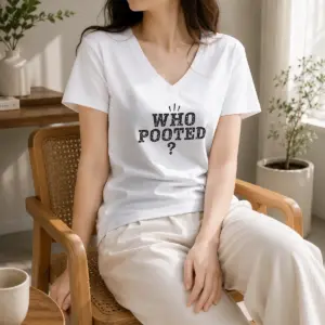 Alternative view of Good WHO Pooted Fart Joke Silly Shirt