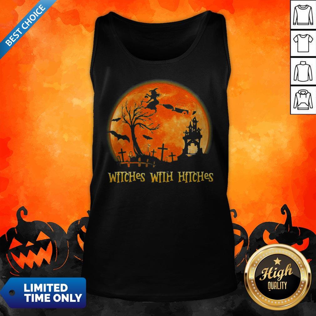 Good Witches With Hitches Sunset Halloween Shirt - Image 4