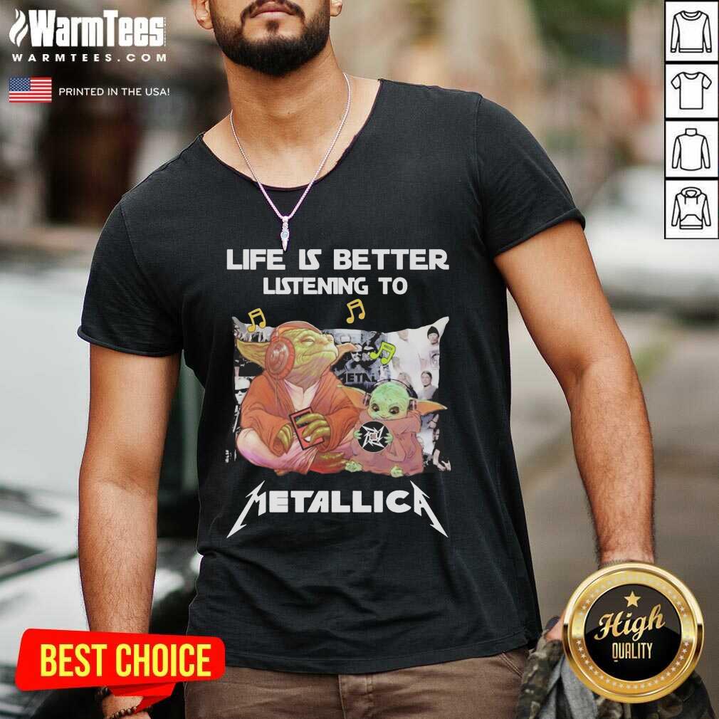 Good Yoda Life Is Better Listening To Bon Jovi Shirt - Image 5