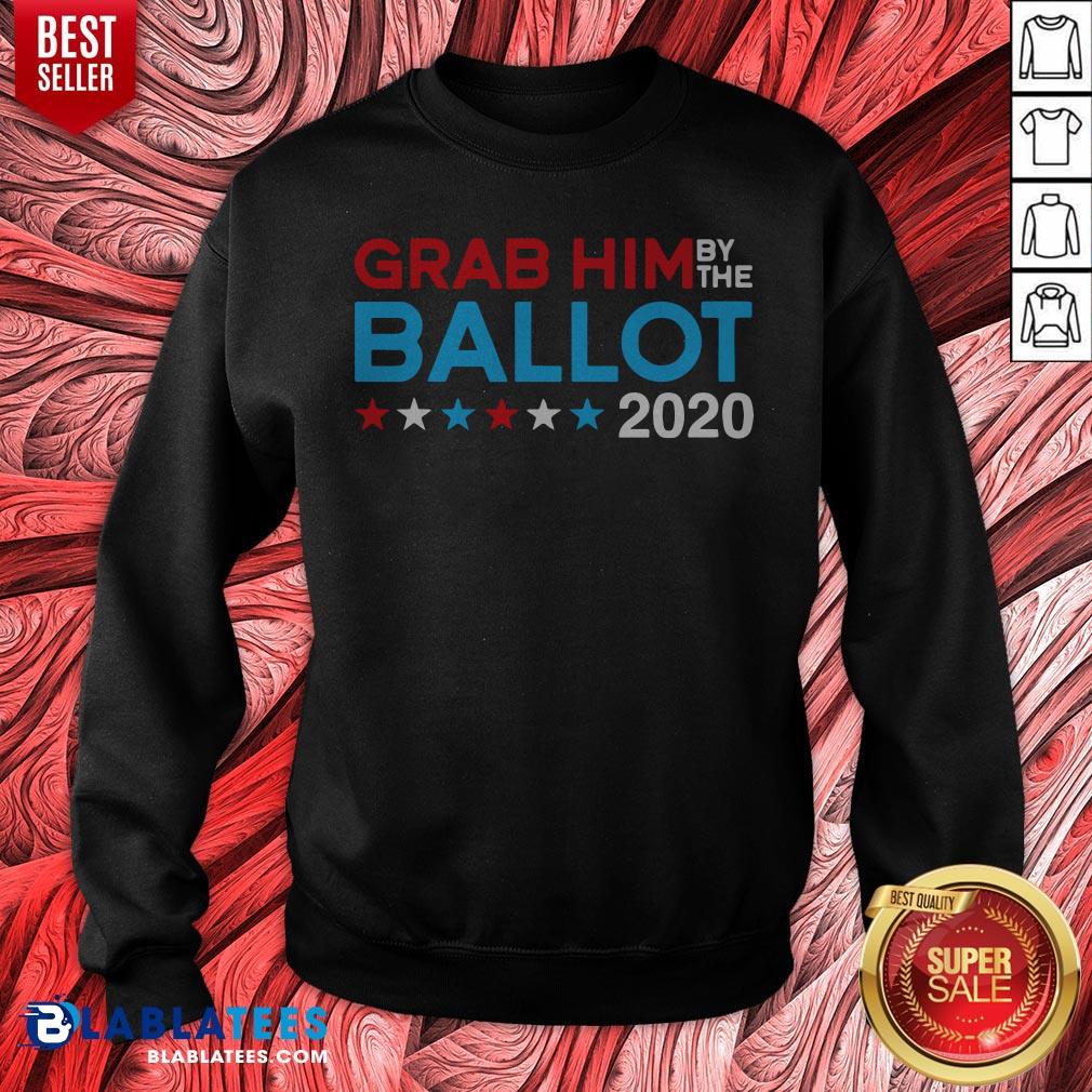 Grab Him By The Ballot – Joe Biden And Kamala Harris 2020 T-Shirt - Image 3
