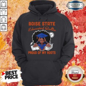 Alternative view of Graduation Boise State Educated Queen Proud Of My Roots Shirt