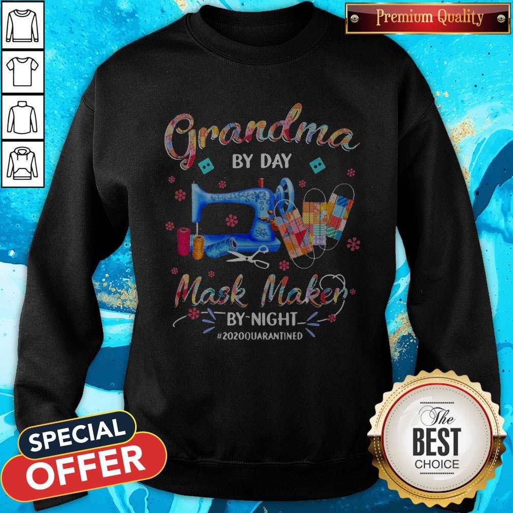 Grandma By Day Mask Maker By Night #2020 Quarantined Shirt - Image 5
