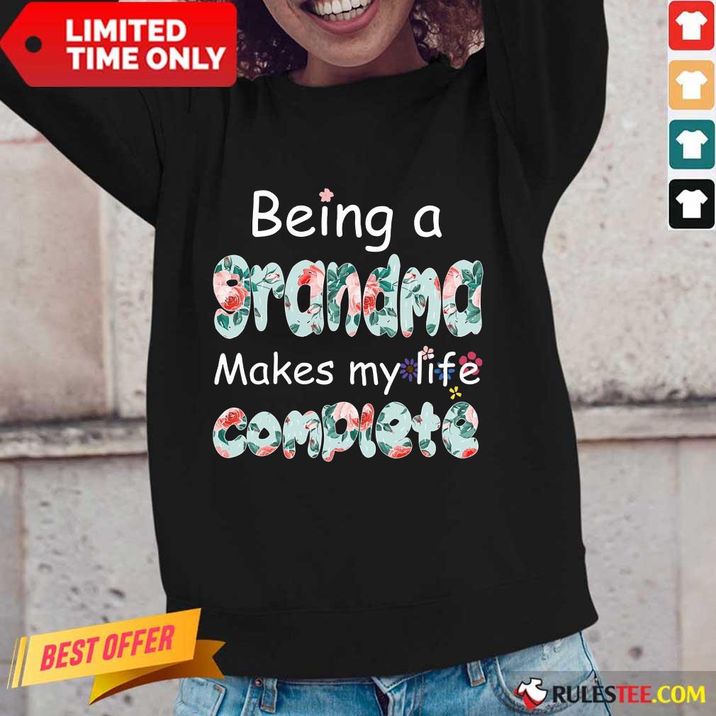 Grandma Makes My Life Complete Flower Shirt - Image 2