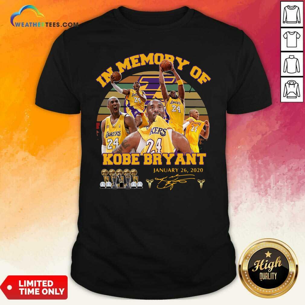 Grateful In Memory Of Kobe Bryant January 26 2020 Vintage Shirt