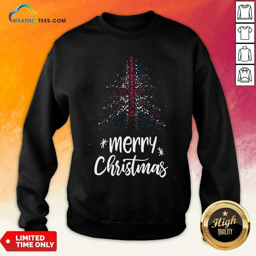 Grateful Tree England Flag Merry Christmas Shirt - Image 2