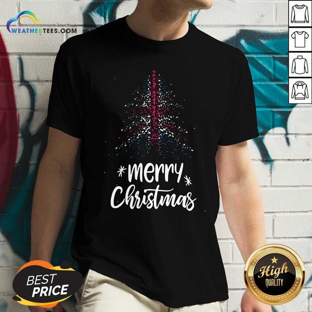 Grateful Tree England Flag Merry Christmas Shirt - Image 3