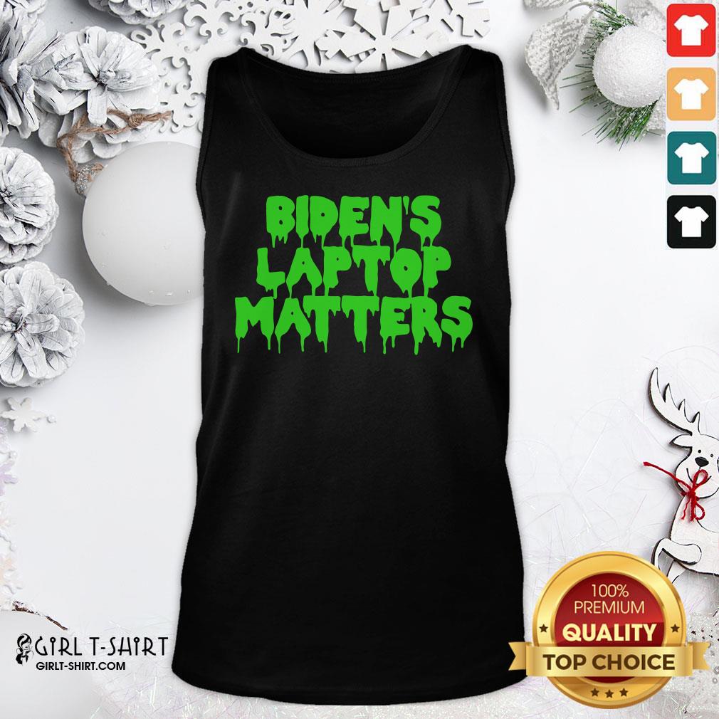 Gray Biden’s Laptop Matters Political Swamp Green Shirt - Image 3