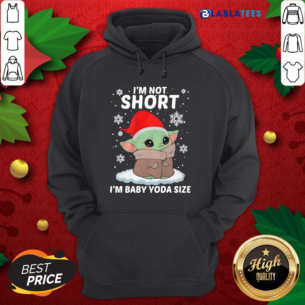 Great Baby Yoda Santa I’m Not Short I’m Baby Yoda Size Merry Christmas Shirt - Image 2