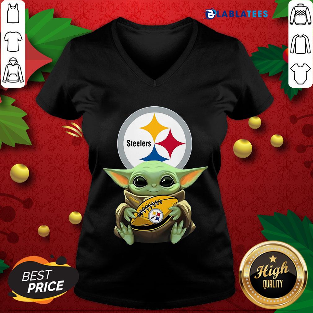 Great Baby Yoda Steelers Shirt - Image 3