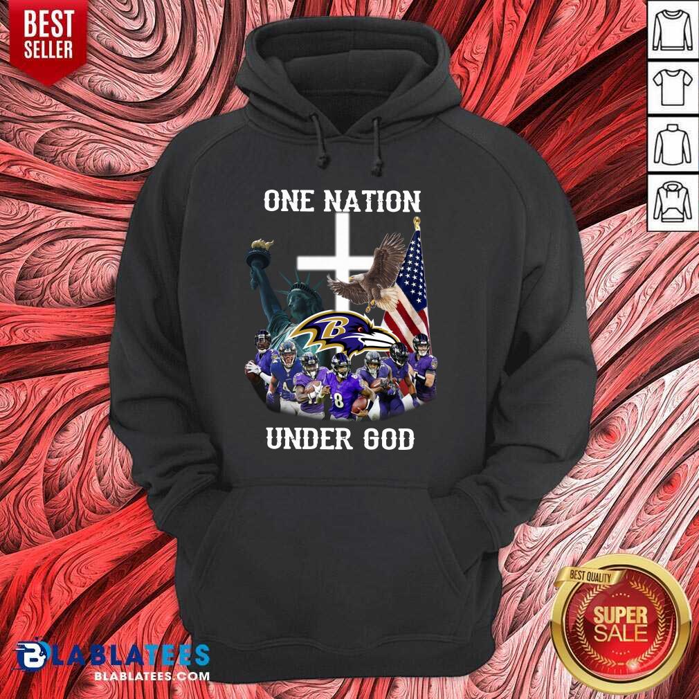 Great Baltimore Ravens One Nation Under God Shirt - Image 2