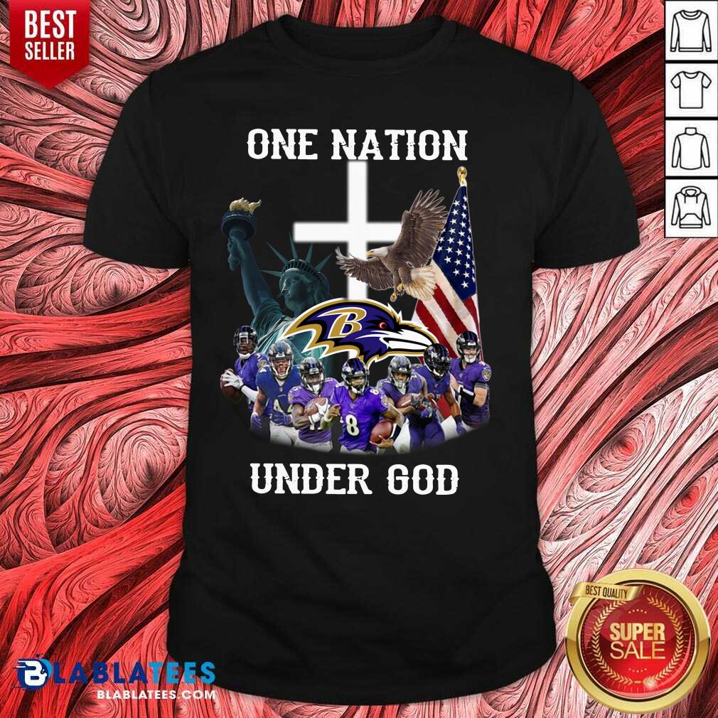 Great Baltimore Ravens One Nation Under God Shirt