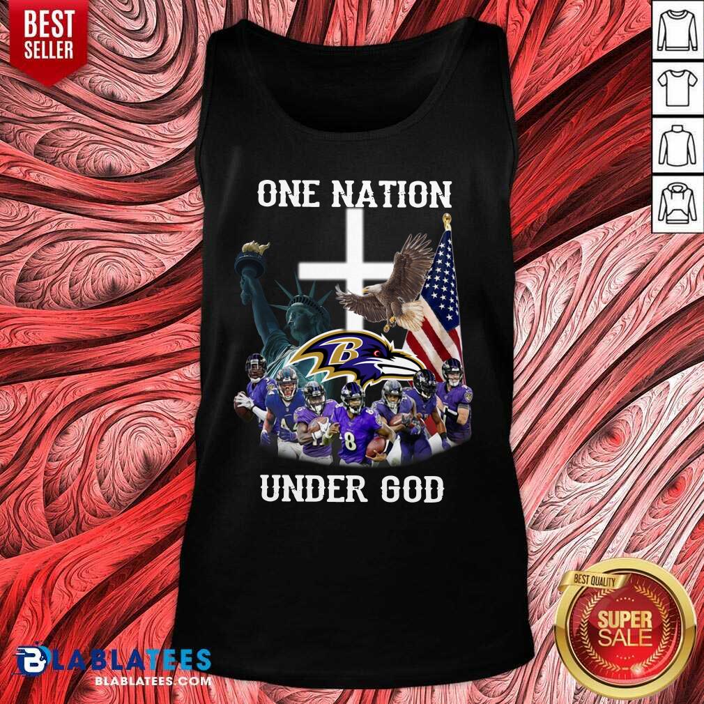 Great Baltimore Ravens One Nation Under God Shirt - Image 4