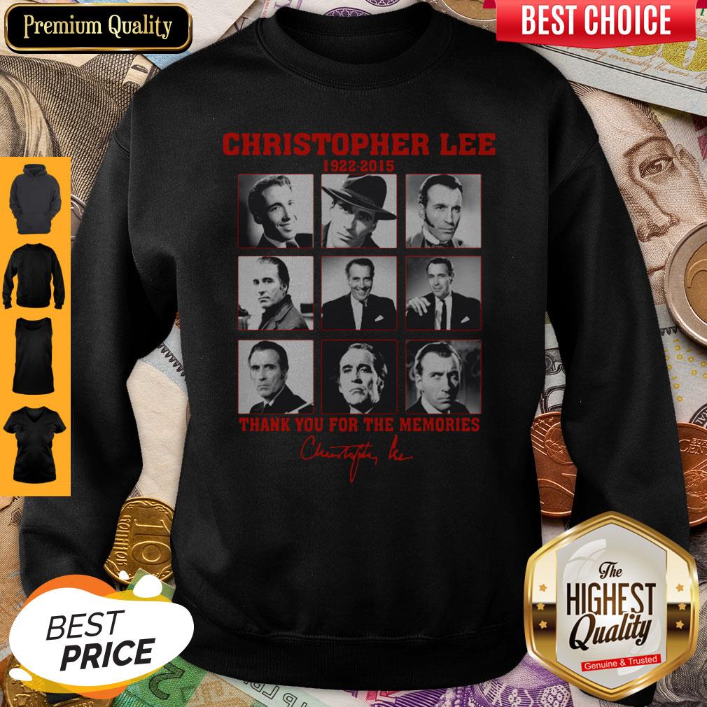 Great Christopher Lee 1922 2015 Thank You For The Memories Signature Shirt - Image 4