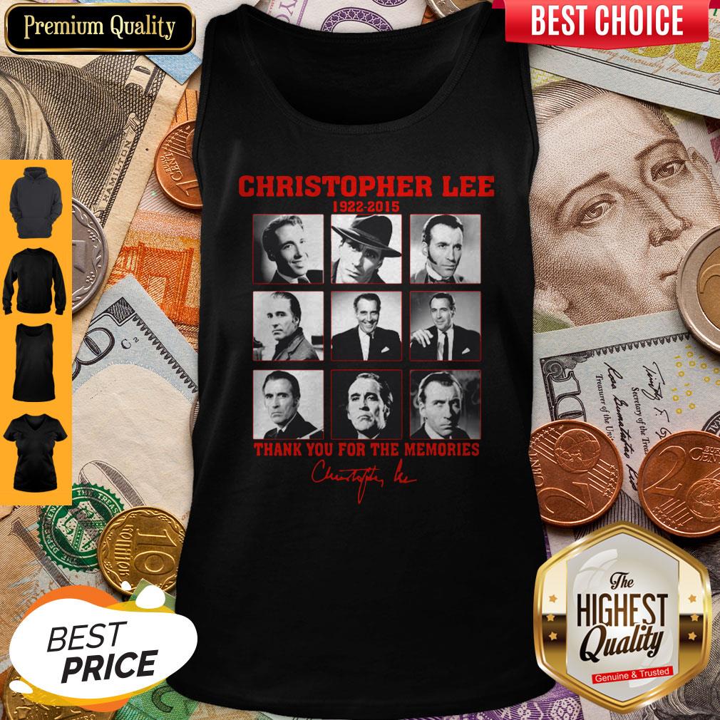 Great Christopher Lee 1922 2015 Thank You For The Memories Signature Shirt - Image 3