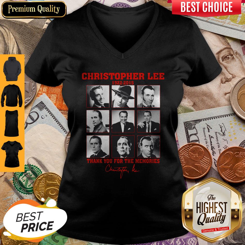 Great Christopher Lee 1922 2015 Thank You For The Memories Signature Shirt - Image 2
