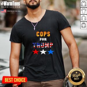 Alternative view of Great Cops For Trump Best American Flag Shirt