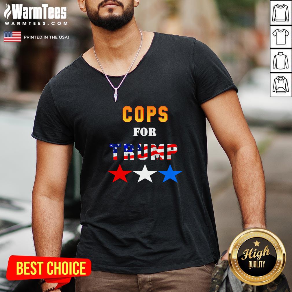 Great Cops For Trump Best American Flag Shirt - Image 2