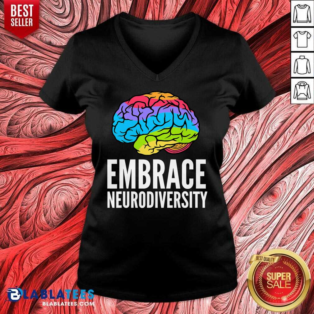 Great Embrace Neurodiversity Brain Adhd Autism Asd Awareness Shirt - Image 3