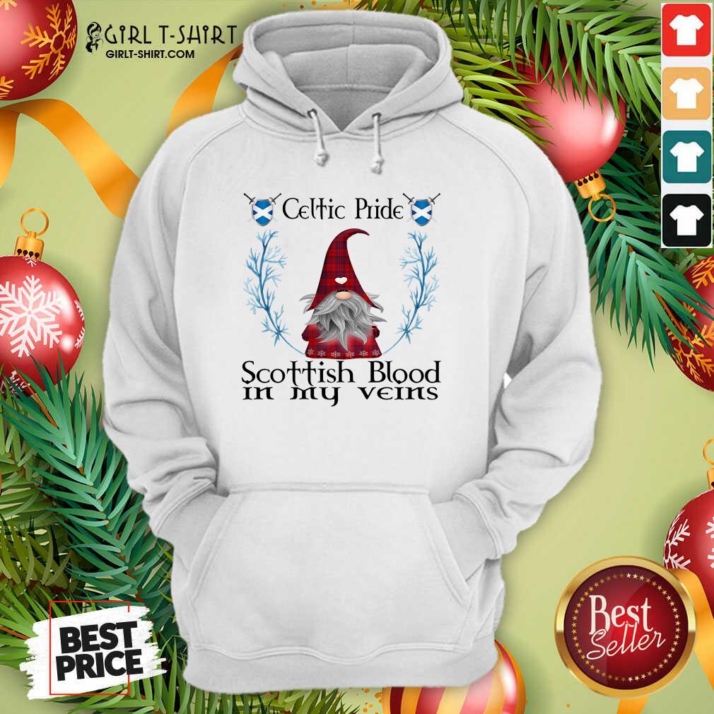 Great Gnome Celtic Pride Scottish Blood In My Veins Christmas Shirt - Image 2