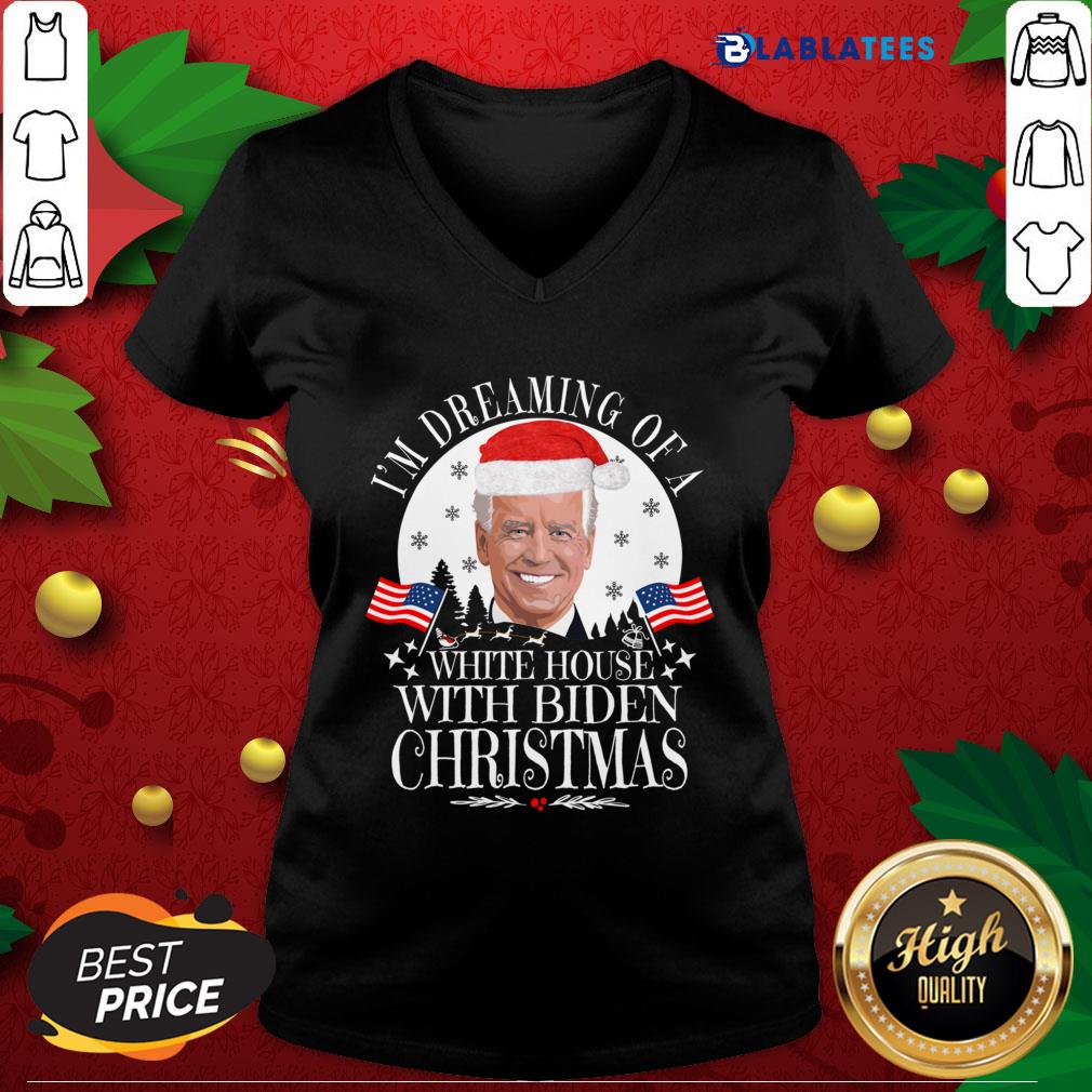 Great I'm Dreaming Of A White House With Biden Christmas Shirt - Image 3