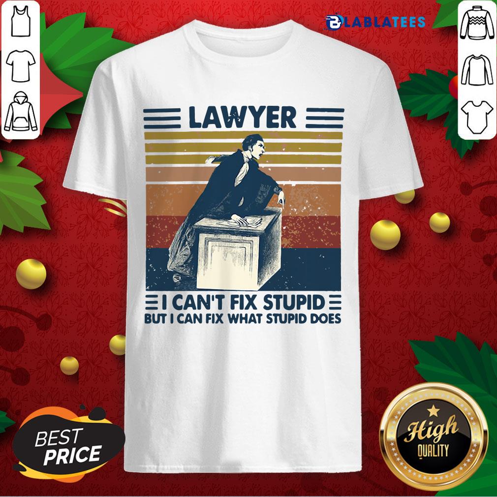 Great Lawyer I Can't Fix Stupid But I Can Fix What Stupid Does Vintage Shirt