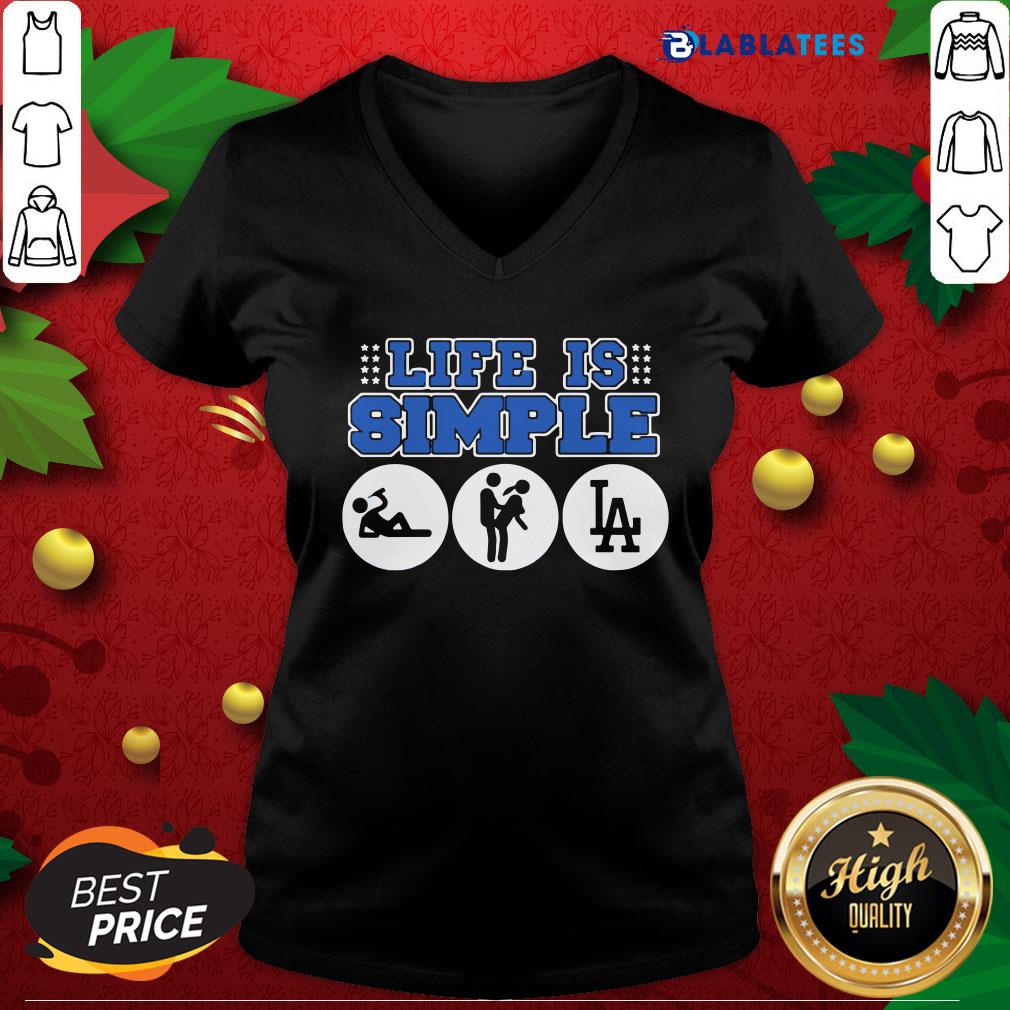Great Los Angeles Dodgers Life Is Simple Shirt - Image 4