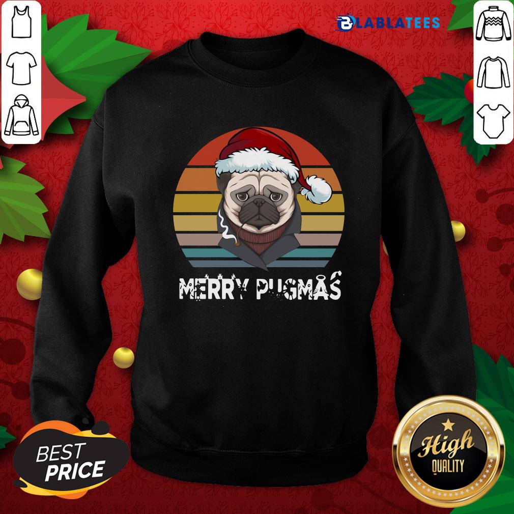 Great Merry Pugmas Funny Pug Christmas Style Vintage Shirt - Image 5