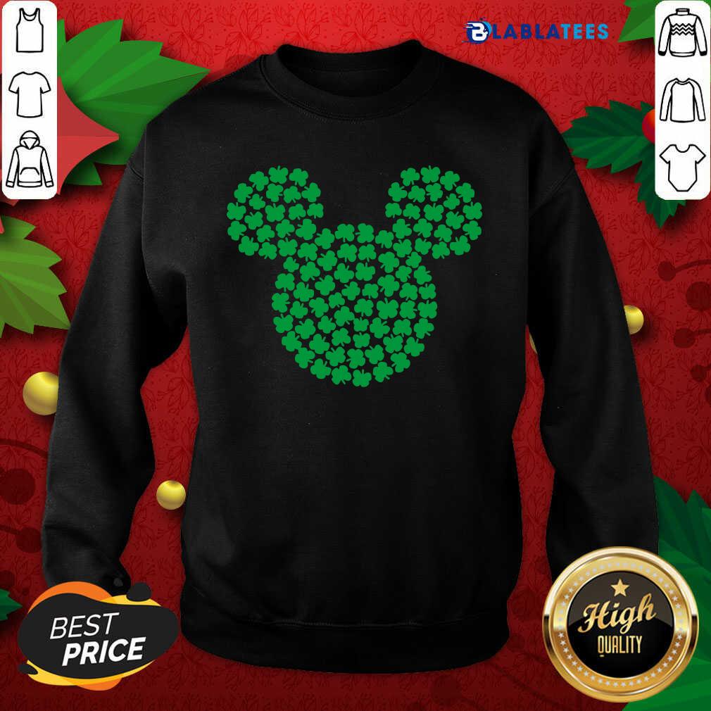 Great Mickey Mouse Green Four Leaf Clover Shamrock St. Patrick's Shirt - Image 5