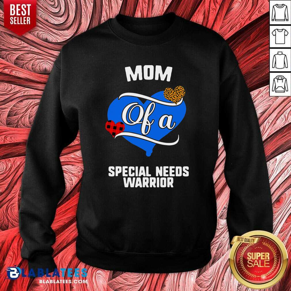 Great Mom Of A Special Needs Warrior Heart Shirt - Image 4