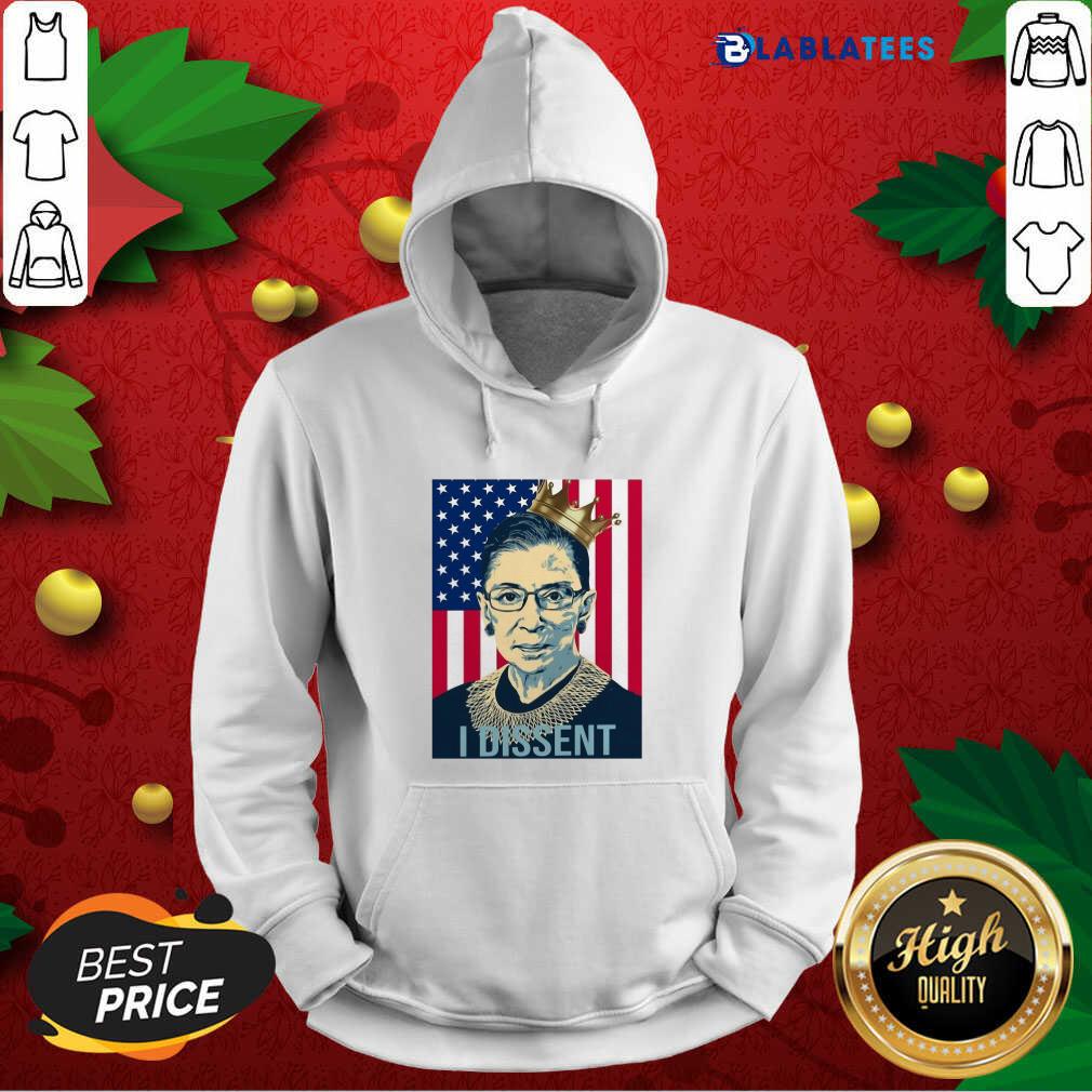 Great RBG Ruth Bader Ginsburg I Dissent American Flag Shirt - Image 2