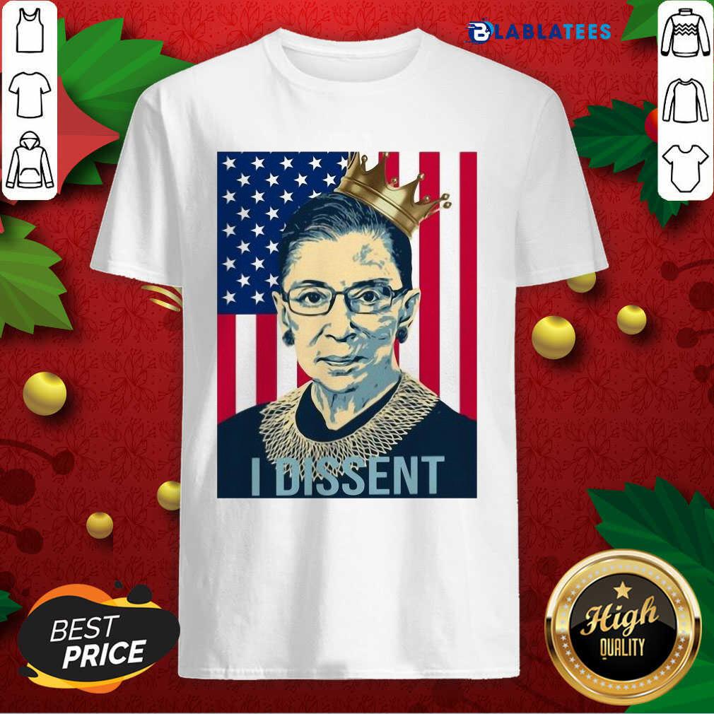 Great RBG Ruth Bader Ginsburg I Dissent American Flag Shirt