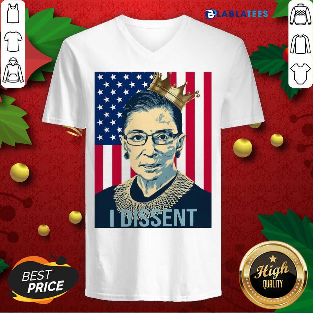 Great RBG Ruth Bader Ginsburg I Dissent American Flag Shirt - Image 3