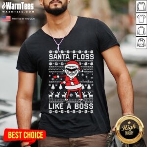 Alternative view of Great Santa Floss Like A Boss Ugly Christmas Shirt
